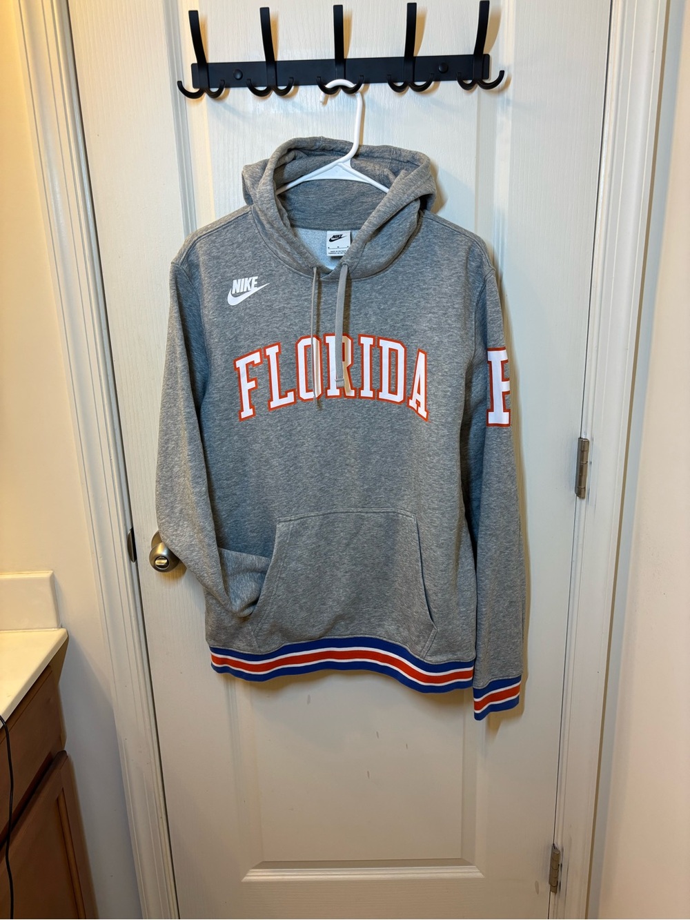 Nike Florida Gators Hoodie Men's Medium Gray Blue Orange NCAA Pullover